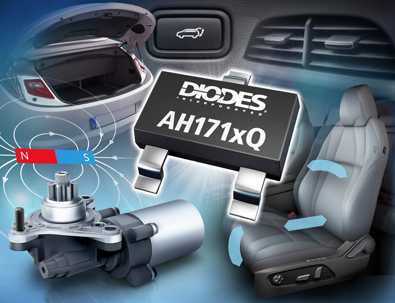 Low-Voltage Hall-Latches von Diodes Incorporated ermöglichen hochempfindliche Sensorik in industriellen und Automotive-Anwendungen mit Motorsteuerungen